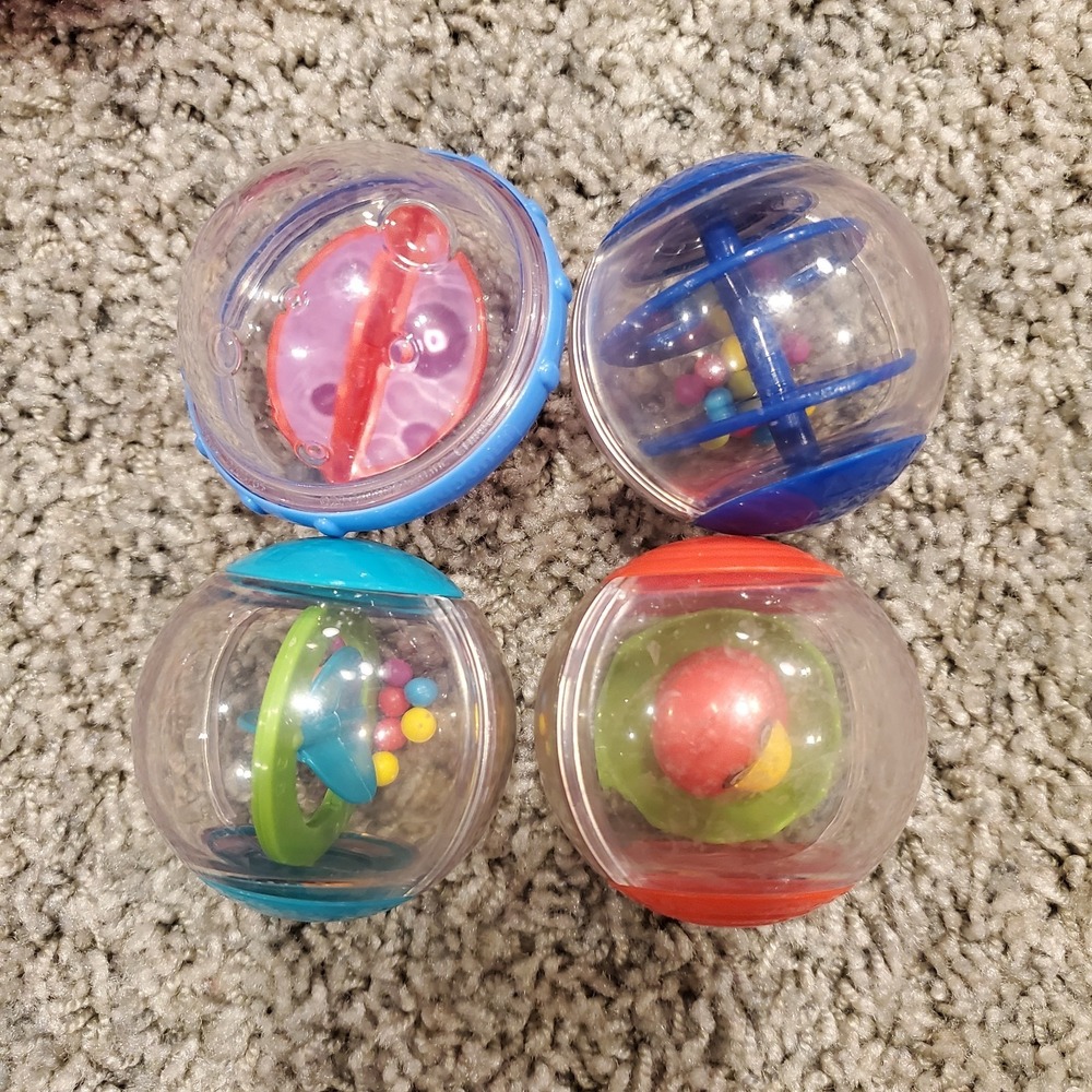 Baby Einstein Roller Pillar Activity Balls Baby Toy Roll A Rounds Sensory Shaker